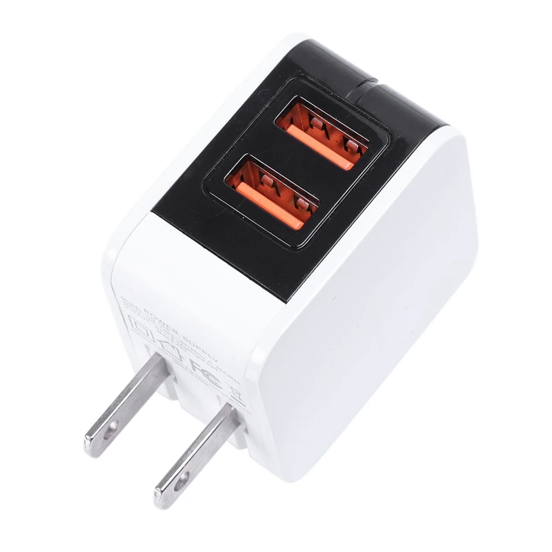 

Dual Usb Charger 2.4A Max Smart Fast Charging Mobile Phone Wall Charger For Iphone Ipad Samsung(Us Plug)