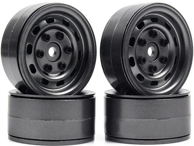 Best Price 4PCS Simulation 1.9 Inches Wheel Hub Aggravation Metal Locking Wheels Retro Wheel Frame for 1:10 RC Car CC01 D90 SCX10 TF2 F350