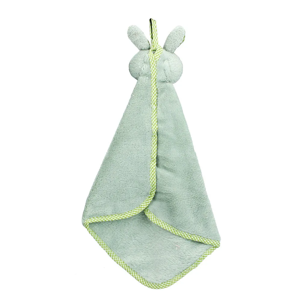 Новые детское полотенце для рук мягкие мультяшный Кролик Плюшевые кухня ванная Висячие банное полотенце