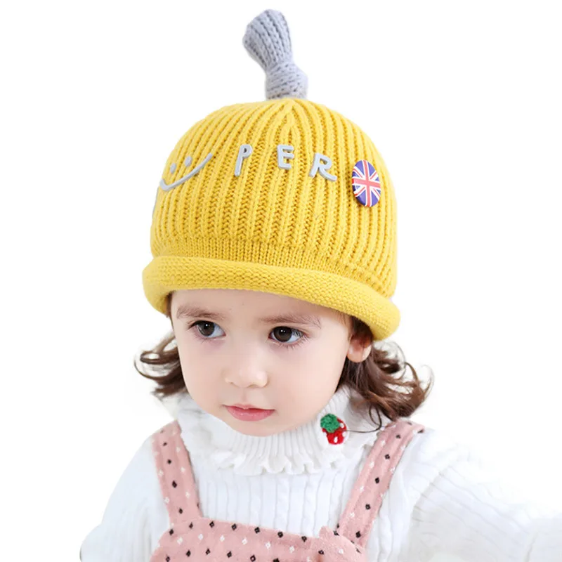 

Baby Boys Girls Cute Beanie Hats Children Caps Gorros Wool Knitted 2017 Winter Hats For Kids Printed Warm Skullies Bonnet Enfant