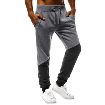 

Fashion Mens Autumn Joggers Patchwork Casual Drawstring Sweatpants Trouser Printed Pants hip hop 2019 dropshiping W621