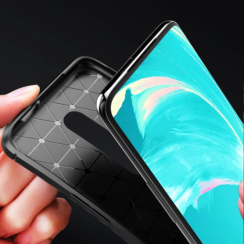 Чехол Ikrsses для OnePlus 7 Pro Роскошный чехол из углеродного волокна Ультратонкий