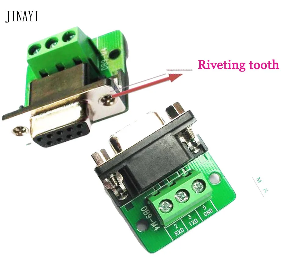 

10pcs 9 pin DB9 Female Male D-SUB rs232 Serial Port Breakout to Terminal Adapter Connector