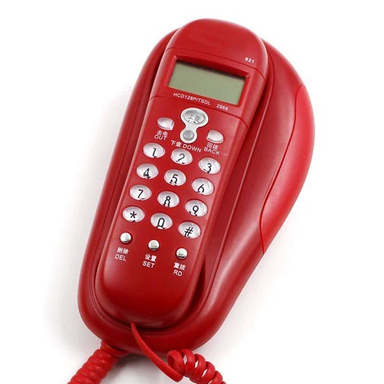 

Retro home mini fixed Telephones hang up flatwise on Hanging landline Phone Wall Mounted Backlight Fixe Telefonos De bedroom