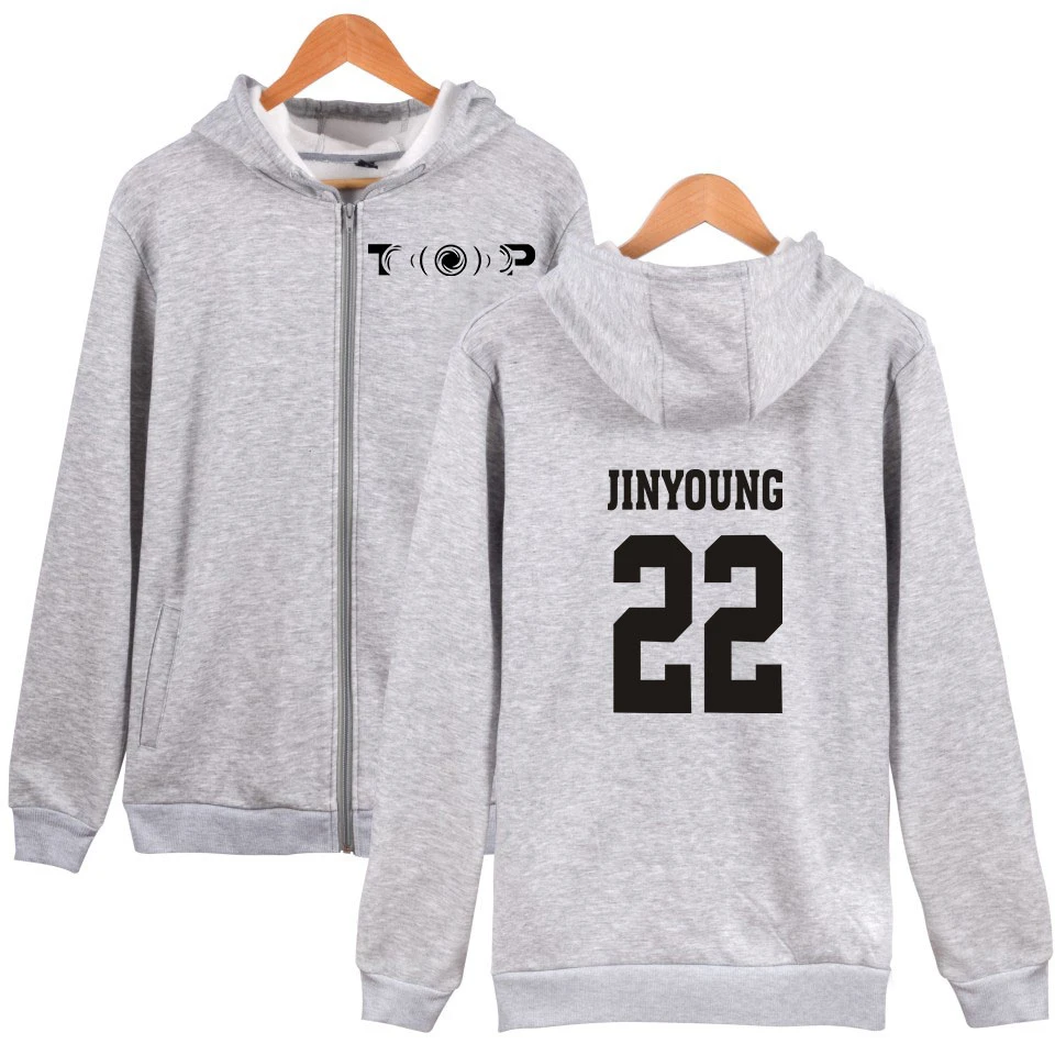 GOT7 KPOP молния женские толстовки с капюшоном плюс Размеры 4XL зимняя одежда в стиле «хип-хоп», одежда Повседневное Курточка бомбер для мужчин пальто в стиле K-POP в уличном стиле - Цвет: R