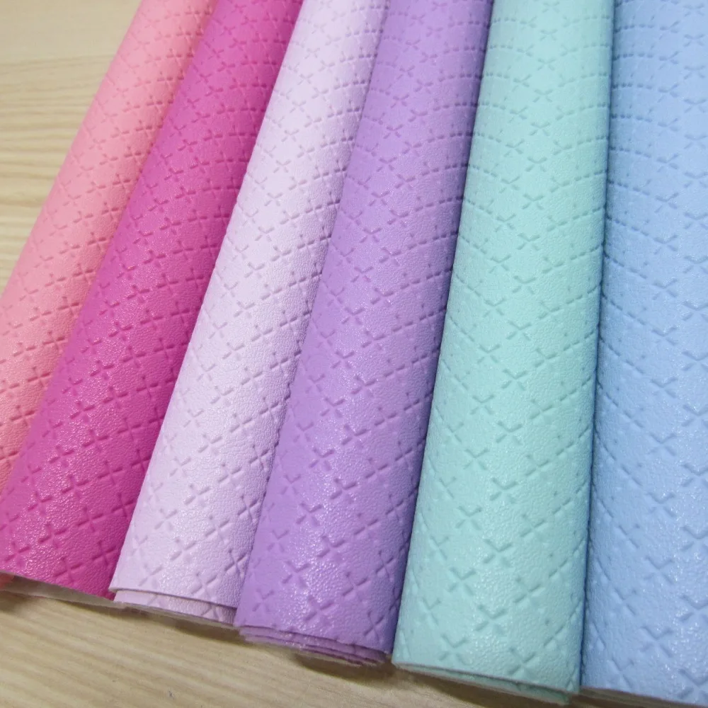 

30cm x 134cm Embossed Cross Synthetic Leather Faux Leather for DIY Sewing shoes handbags bows mini roll AY213