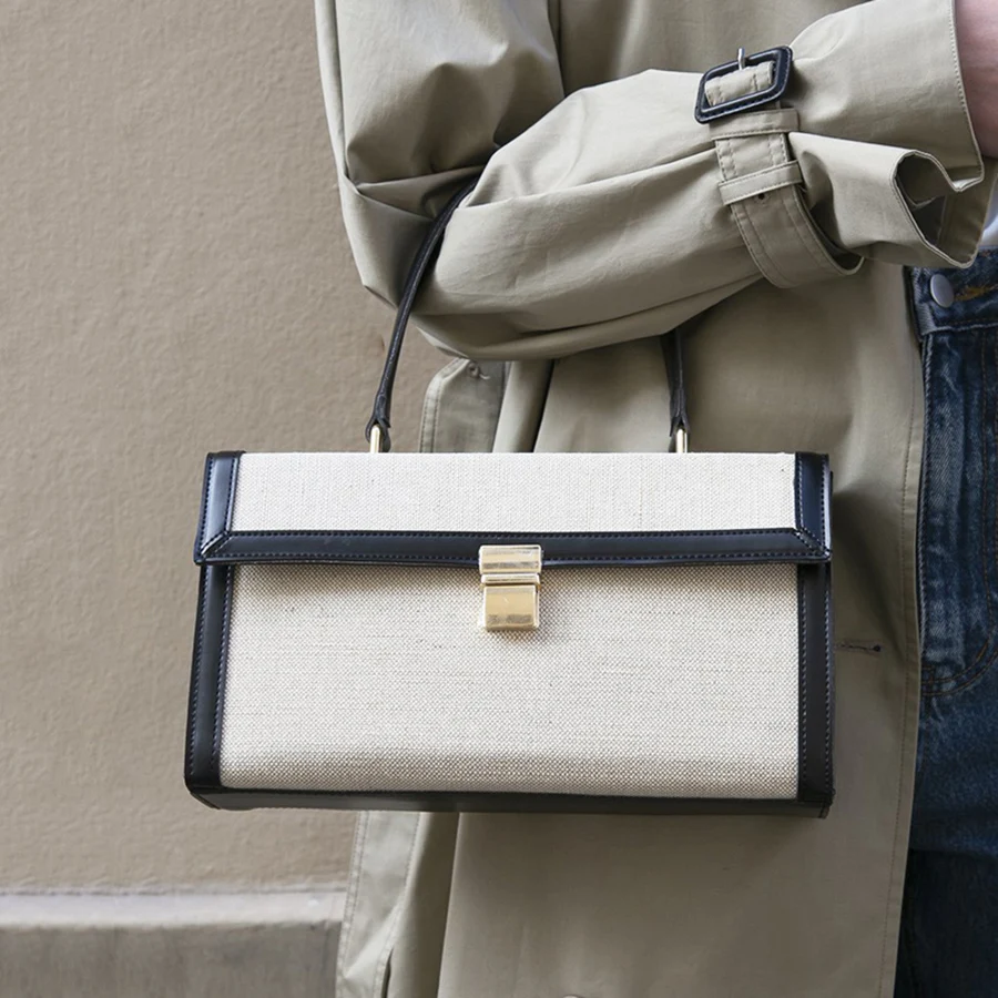

Vintage Panelled Shoulder Bags Women Patchwork Canvas Pu Leather Handbags Women Top-handle Hand Bags Woman Brand Boston Bag 2019