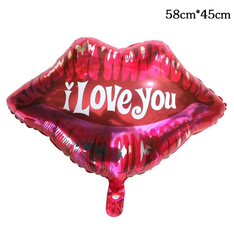 Лидер продаж 1 шт. Мишка с надписью Love Red Lips Kiss фольгированный шар украшение на