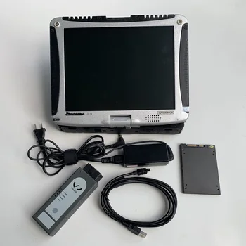 

auto scanner with OKI best Chip VAS6154 Bluetooth For A*di/for Sk*da diagnostic software 480G SSD installed in cf19 laptop CF-19