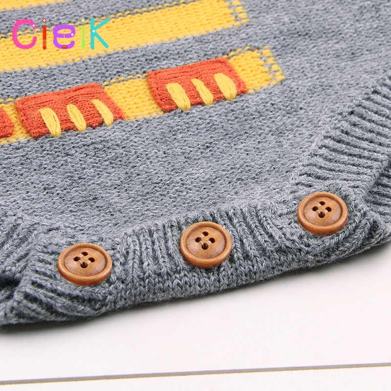 CieiK 2018 New Children Knitting Pattern Vest Lion Baby Rompers Boys Girls Toddler Costume Coveralls Newborn Jumpsuit Clothing   (20)