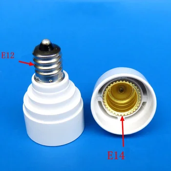 

E12 To E14 Base LED Bulb Lamp Holder Light Adapter Socket Converter White