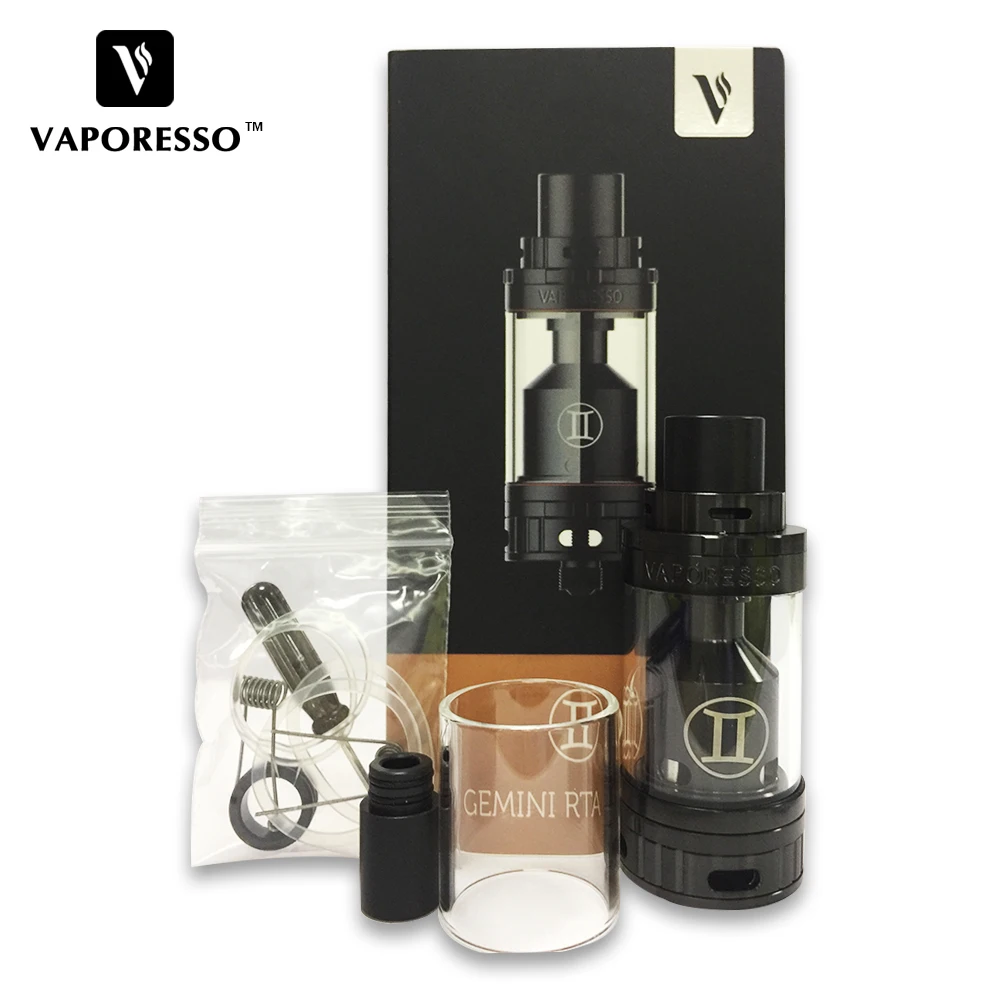 Original Vaporesso GEMINI RTA MEGA Tank 4ml Electronic Cigarette Atomizer Clapton Coil Velocity Style Deck Top