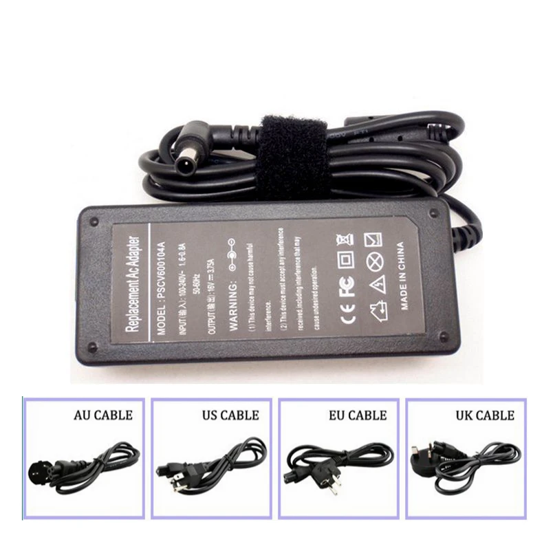 Xinkaite ноутбук AC Мощность адаптер 60W 16V 3.75A Питание Зарядное устройство для Fujitsu