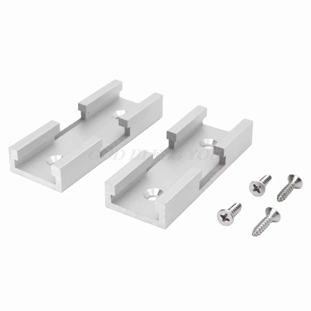 

2PCS T-Track Intersection Kit Aluminum T-Slot Connecting Parts Woodworking Tools