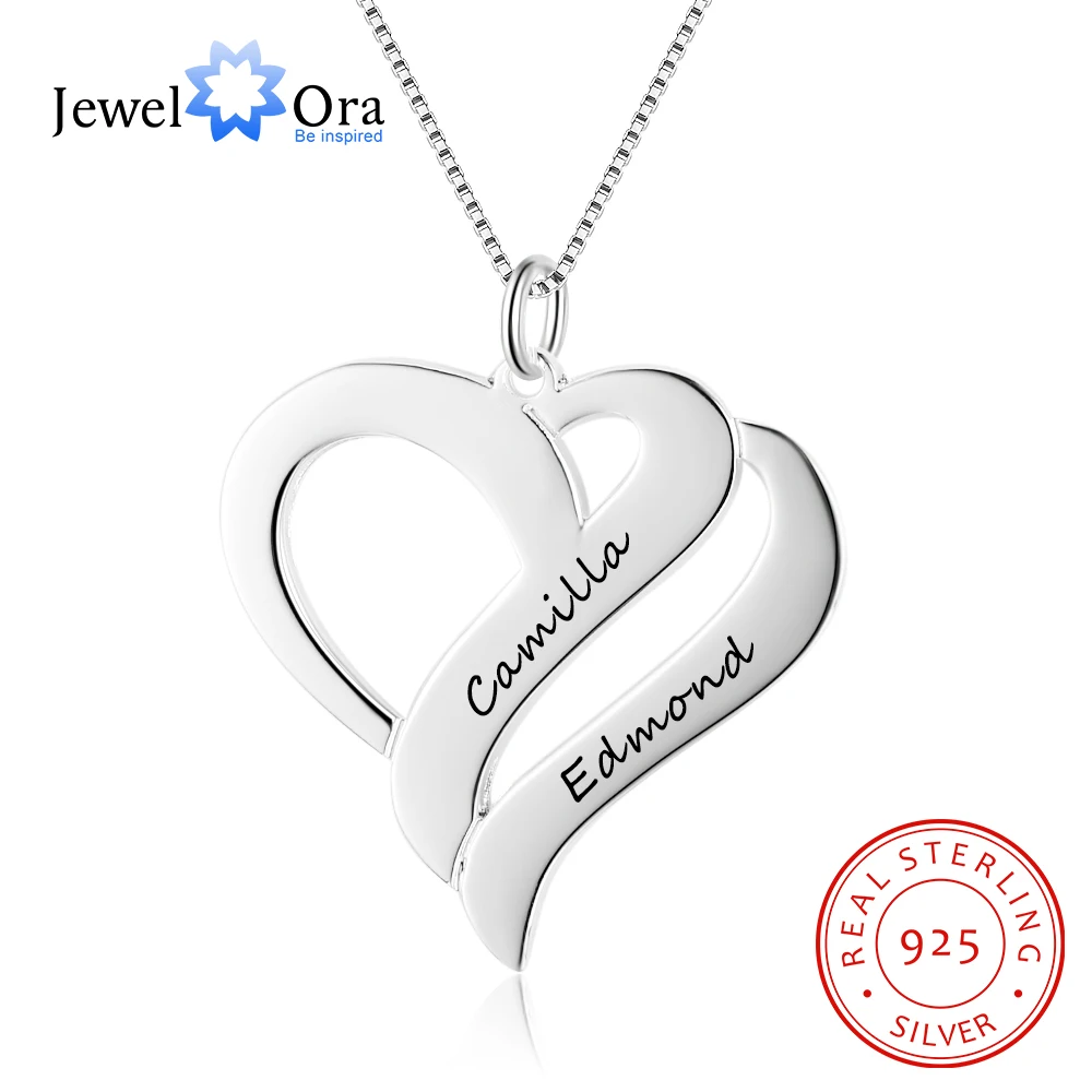 Ожерелье из серебра с гравировкой имени в форме сердца|necklace silver necklace|925 sterling