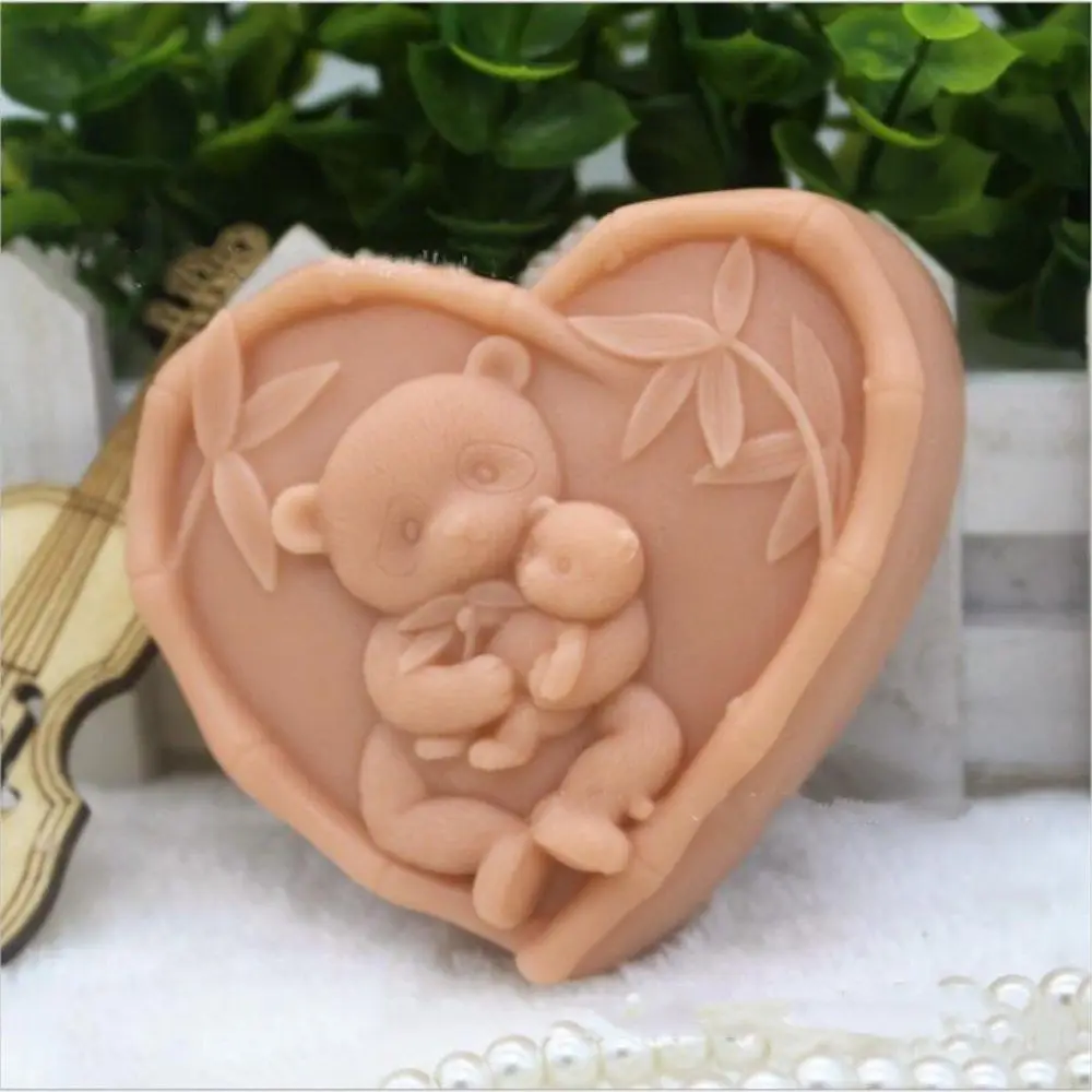 

Grainrain Animal Soap Mold Panda Silicone Mold Crafted Molds Handmade Soap Candle Mold