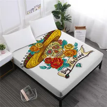 Day of the Dead Bed Sheets Sugar Skull Fitted Sheet Colorful Flowers Skull Print Sheet Queen King Mattress Cover Deep Pocket D25 Day of the Dead Bed Sheets Sugar Skull Fitted Sheet Colorful Flowers Skull Print Sheet Queen King Mattress Cover Deep Pocket D25