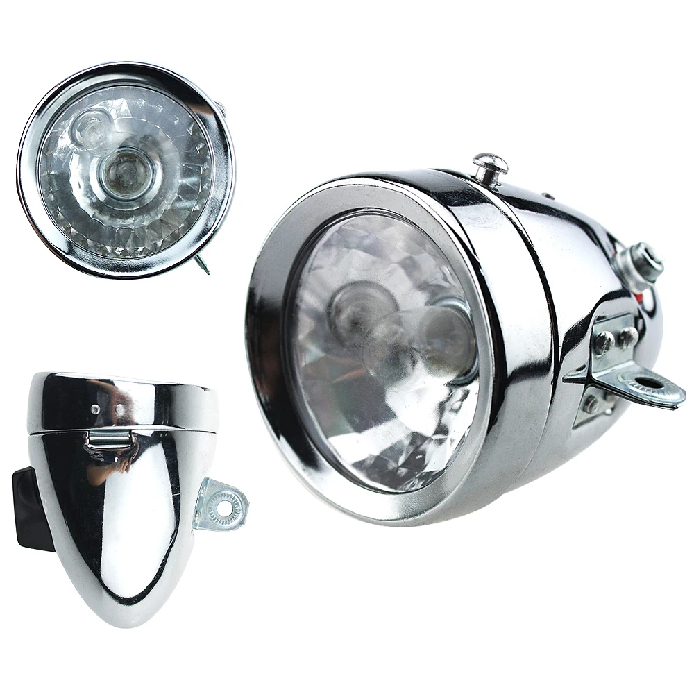 User 1 Set 6 V 3 W Fahrrad Reibungsgenerator Scheinwerfer R/ücklicht Retro Vintage Frontlampe