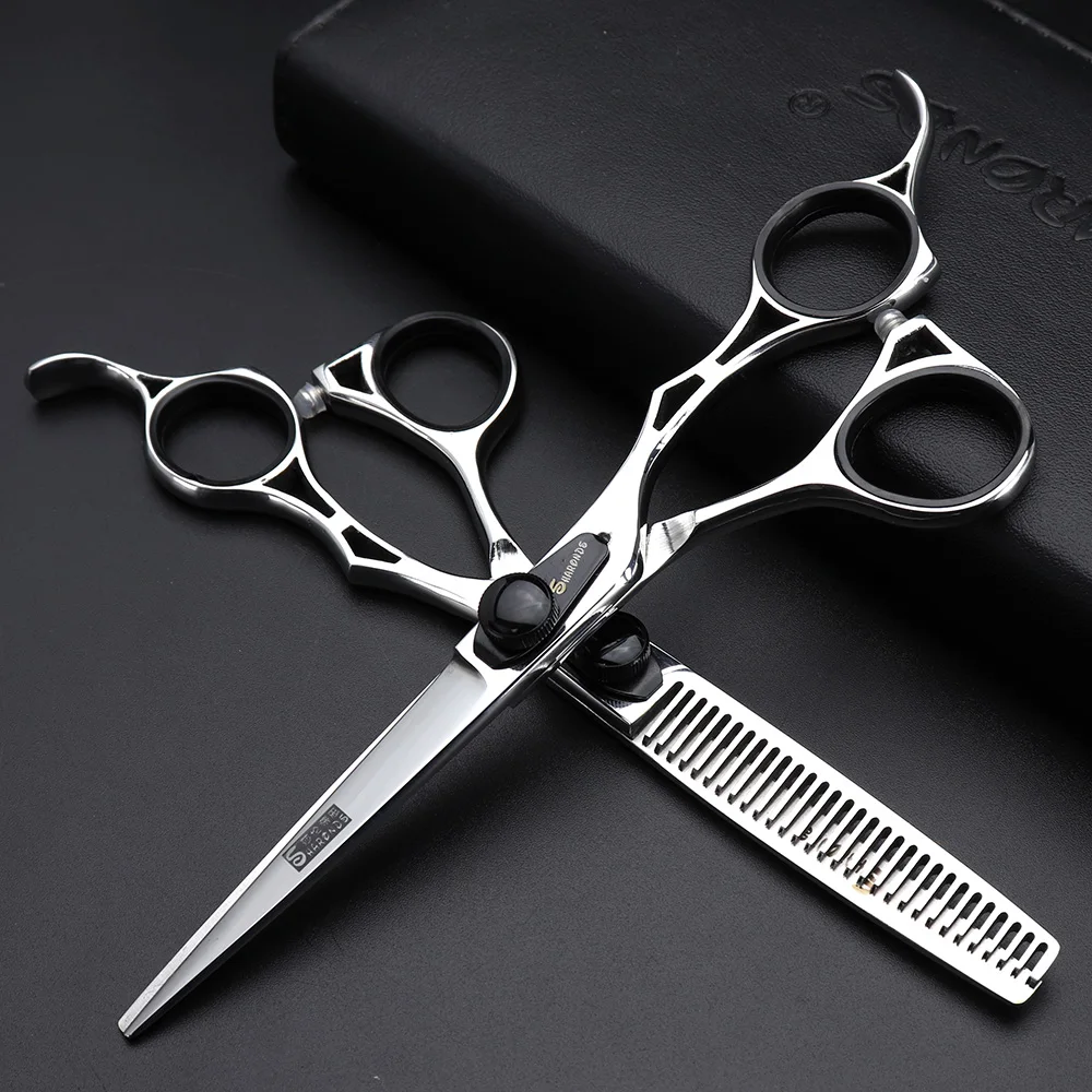 

6-inch Hair Salon Hairdressing Scissors Modeling Teachers Cutting Scissors + Thinning Scissors Hairdressing Scissors Tool Set