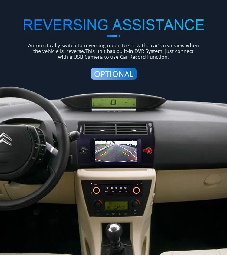 Sale LJHANG Android 9.0 Car Multimedia Player For Citroen C4 C-Triomphe C-Quatre 2004-2012 WIFI GPS Navi 1 Din Car Radio Stereo Audio 11