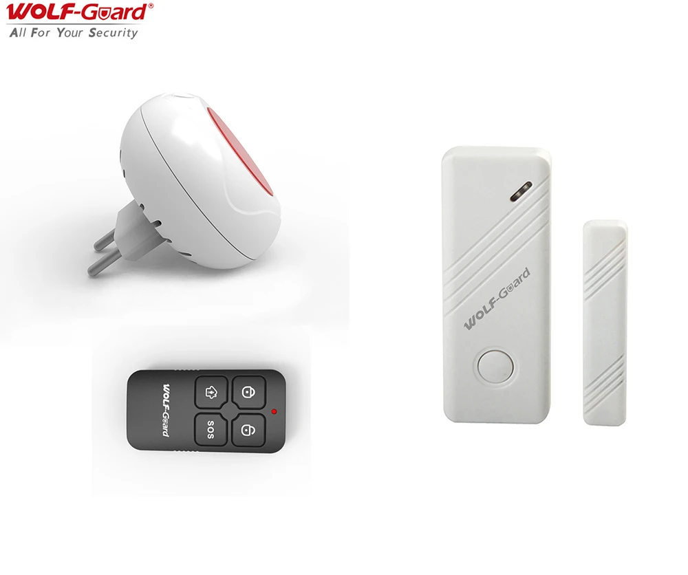 Wolf Guard Wireless Indoor Flashing LED Siren Security font b Alarm b font Burglar System Door