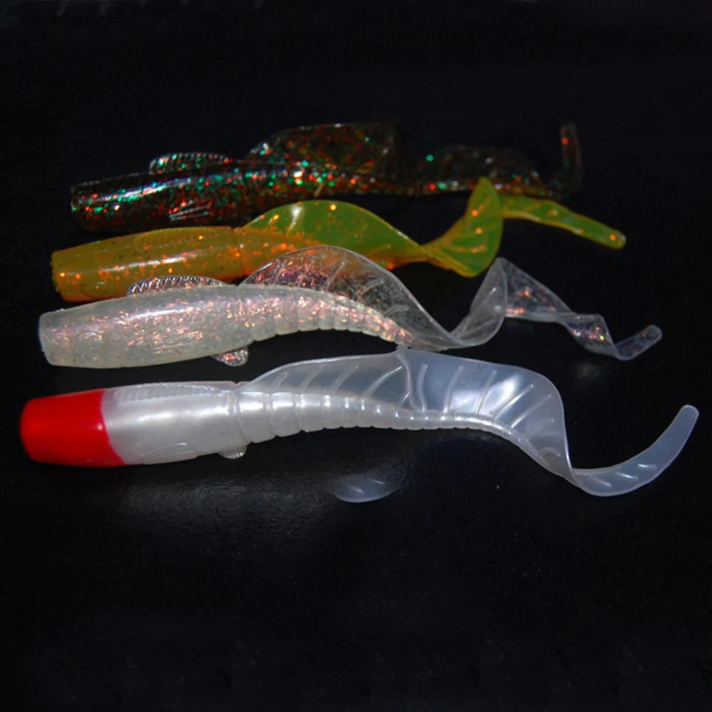 50PCS Fishing Fish Soft Lure Fake Bait Capuchin maggots Grub worm