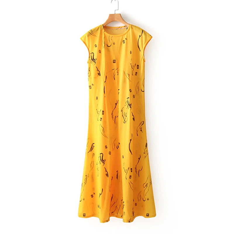 Women's Clothing Dress 2019 Printed Short-Sleeved Straight Round Neck Dress Ms Summer Street Sexy Leisure Temperament Clothing