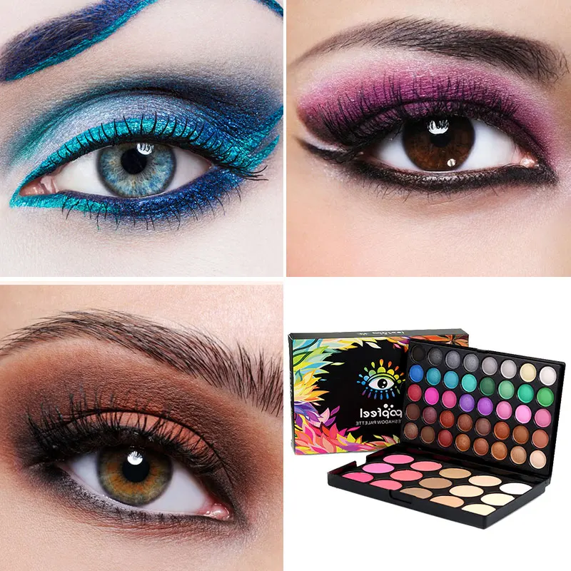 

55 colors glitter profissional pigment shimmer and shine palette eyeshadow