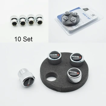 

10 set Top Quality Chrome car wheel valve stem cap auto metal For nismo