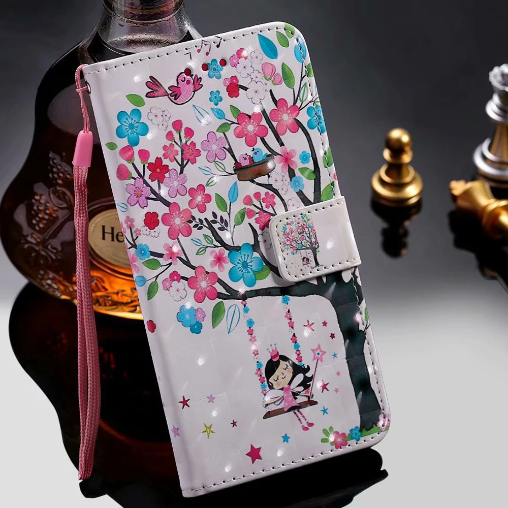 

3D Rose Flowers Case For Samsung Galaxy A7 2018 Case A750 Wallet Stand Leather Cover For Samsung A9 2018 A9PRO Phone Cases A9S