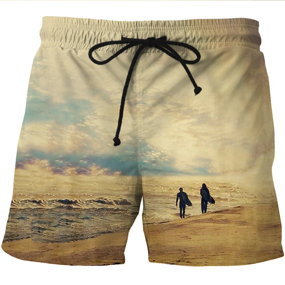 Мужские быстросохнущие пляжные шорты для серфинга Плавки с карманами купальники для мужчин