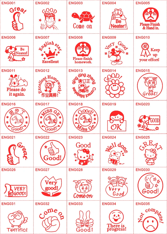 

Teacher stamp Teacher seal / review stamp / English seal / HA-23 special, 10 stamps for selection.