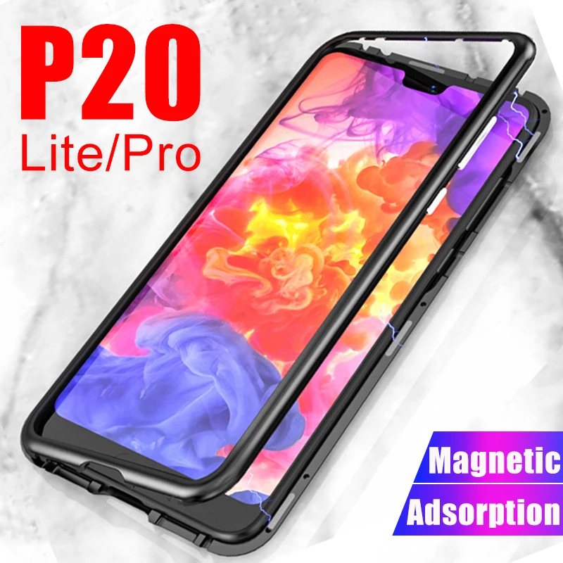 

Magnetic Adsorption Phone Case For Fuawei P20 Pro Case Magnet Lite P 20 P20lite P20pro Flip Cover Coque Protective Fundas Bumper