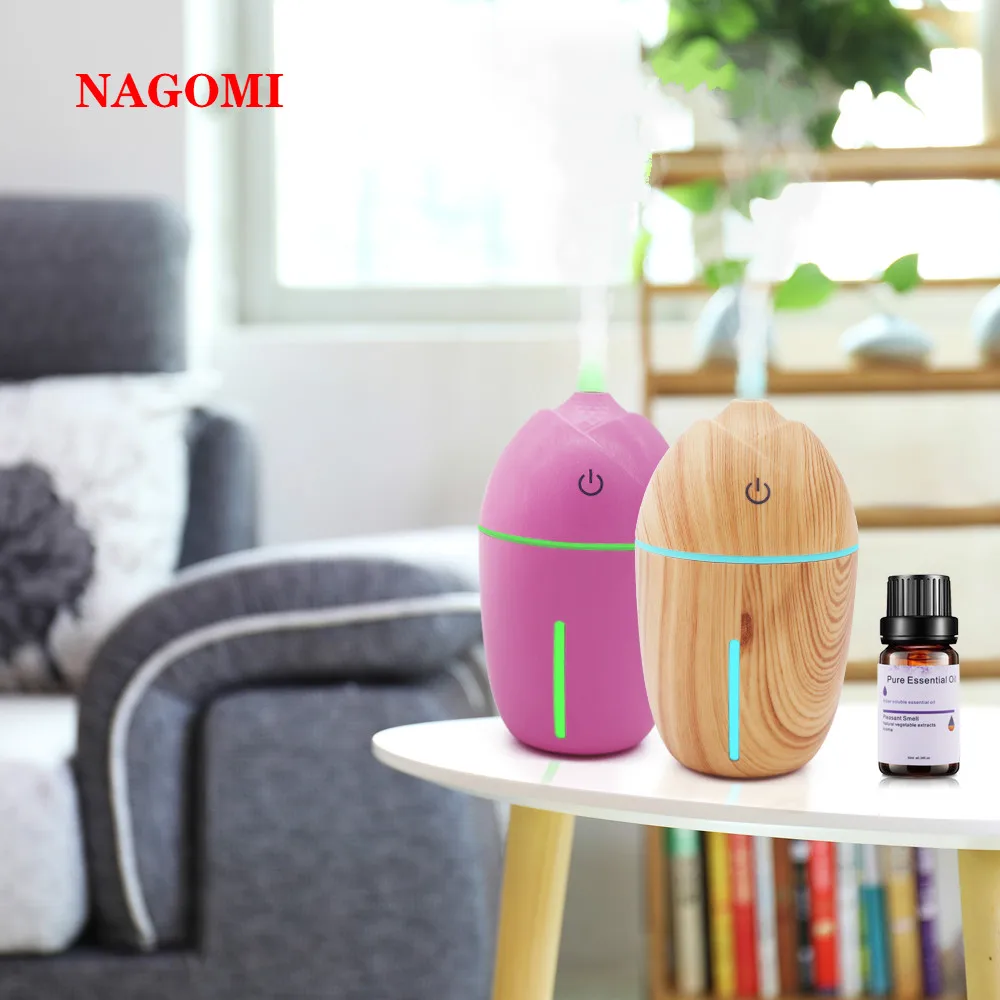 

200ML USB Ultrasonic Air Humidifier Mini Corn Aroma Essential Oil Diffuser With Colorful Changing LED Light For Home Office