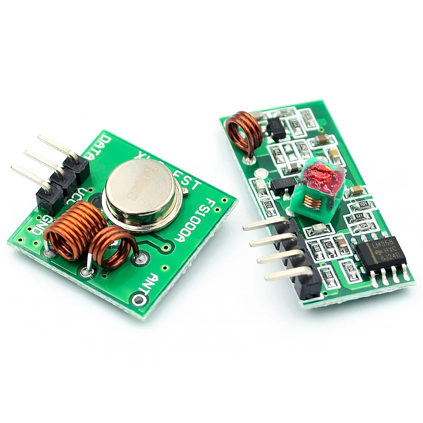 

RF wireless receiver module & transmitter module board super regeneration 433MHZ DC5V (ASK /OOK) 1pair =2pcs