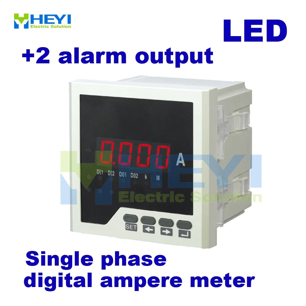 AC Single phase digital ampere meter with 2 alarm output Class 0.5 amp meterin Current Meters