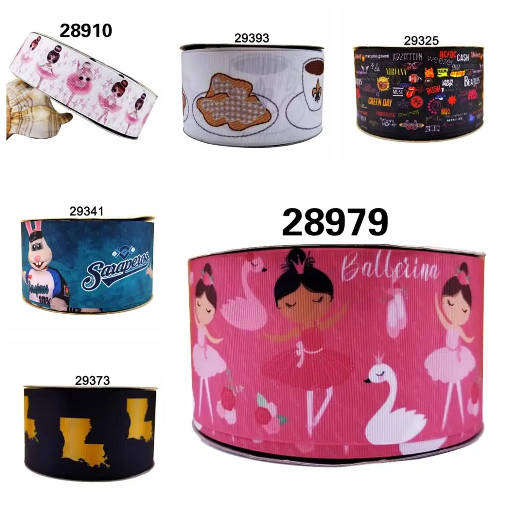 

Free shipping 50 yard per size cartoon ribbon printed grosgrain ribbon 29393