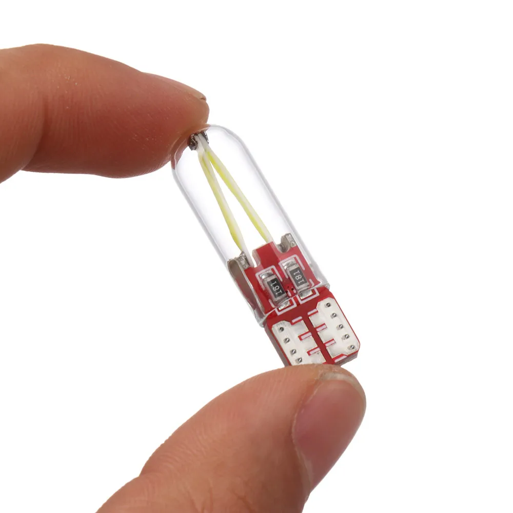 Новейший W5W Led COB стеклянный Автомобильный свет Светодиодная лампа накаливания авто автомобилей для чтения купольная лампа для автомобиля Стайлинг 12 В аксессуары
