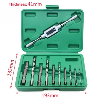 

11 PCS/Set 3mm-10mm Broken Stud Spanner Screw Extractor Drill Easy Guide Broken Damaged Bolt automotive tools for cars