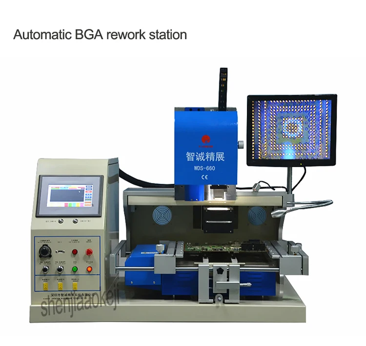 6800 Вт высокочувствительный сенсорный экран + модуль контроля температуры + PLC + шаговый привод WDS-660 автоматическая паяльная станция BGA 1 шт