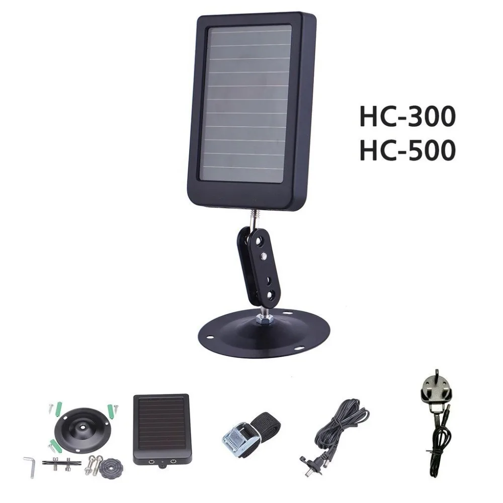 1500mAh Solar Panel Charger EU Plug Battery Power Bank for SUNTEK Hunting Cameras HC300 HC300M HC500 Series Scouting Camera (7)