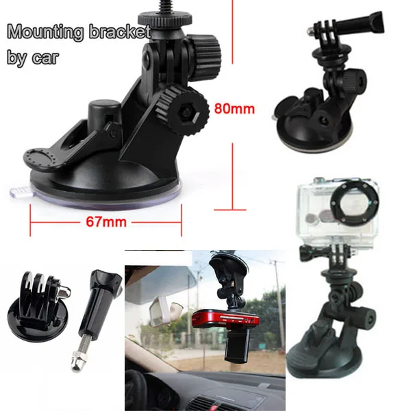 10pcs/lot Car Windshield Vacuum Suction Cup Tripod Mount for GoPro HD