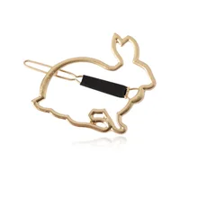 Заколки для волос для Для женщин аксессуары для волос полый металлический милый зайчик маленькая заколка для волос G0508