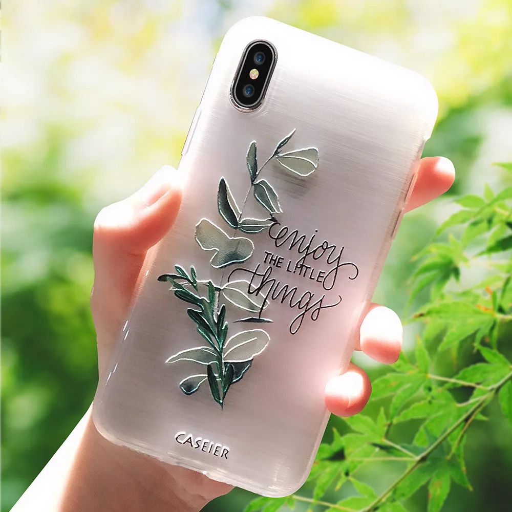 Чехол для телефона CASEIER Emboss Flower iPhone X 7 8 Plus мягкий силиконовый чехол 5 5S SE 6s 6 Capinha |