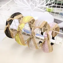 Pastoral Style Handmade Weaving Wide Headband Women Girls Contrast Color Floral Lace Splicing Hair Hoop Twist Knotted Headwear Pastoral Style Handmade Weaving Wide Headband Women Girls Contrast Color Floral Lace Splicing Hair Hoop Twist Knotted Headwear