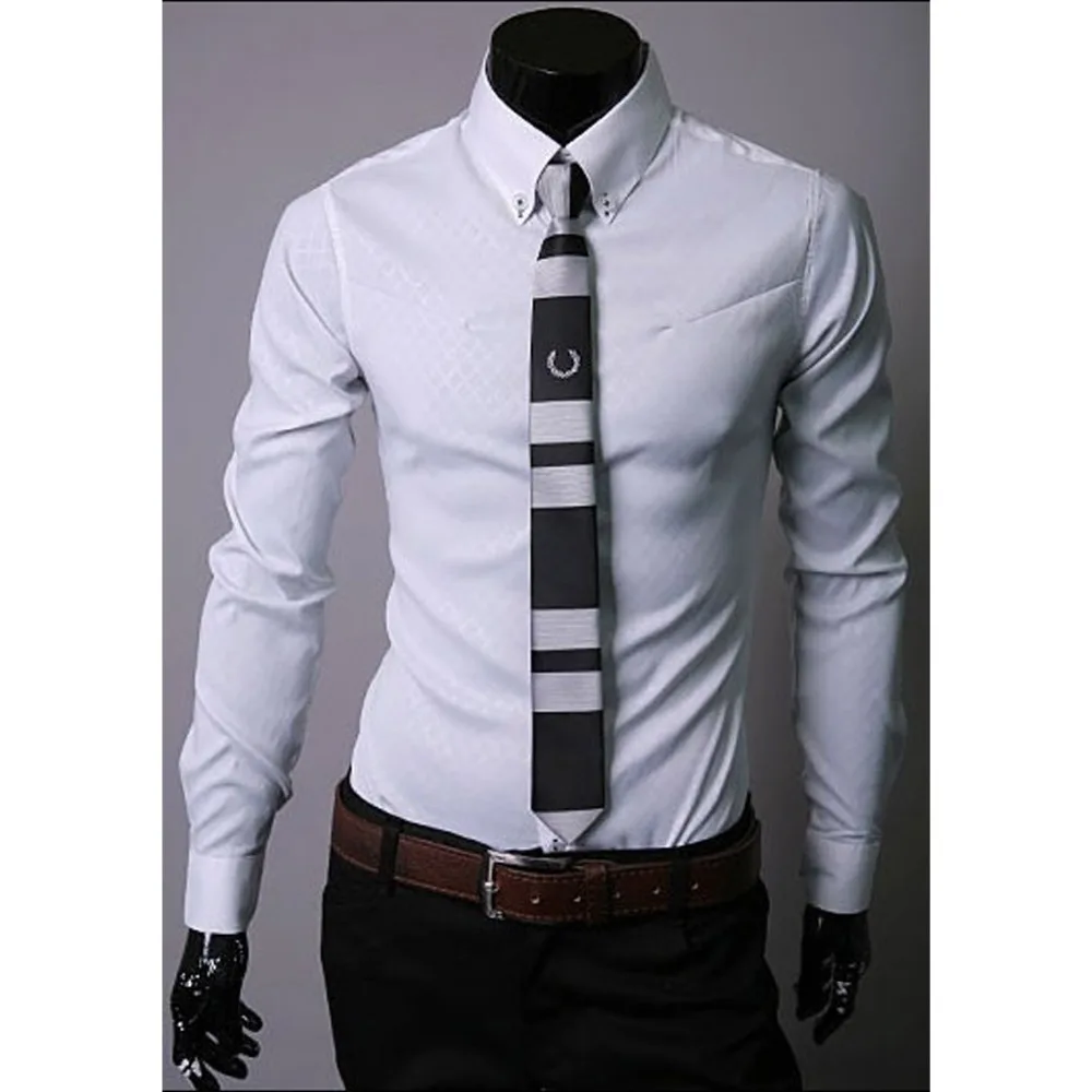 2018 новые Брендовые мужские рубашка Camisa социальной masculina повседневные Slim Fit