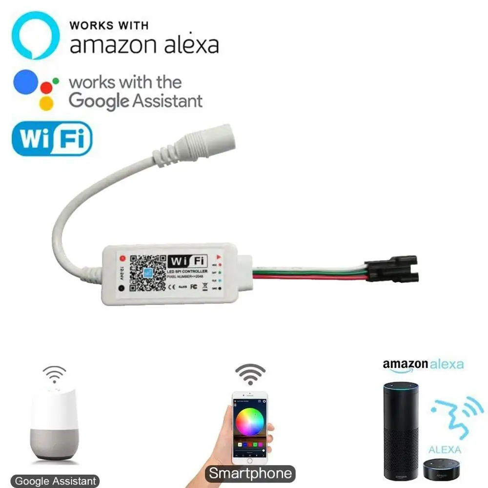 SPI программируемый WIFI контроллер для WS2811 WS2812B SK6812 Адресуемая цифровая