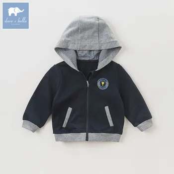 

DB5479 dave bella autumn infant baby boys fashion coat kids toddler Hooded children hight quality clothes