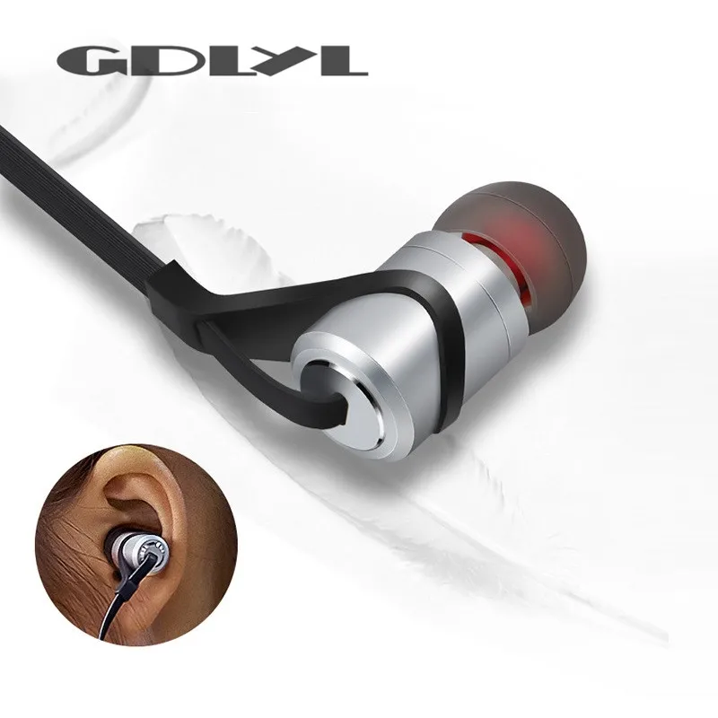 GDLYL Новые беспроводные Bluetooth наушники спортивные для бега Металлическая