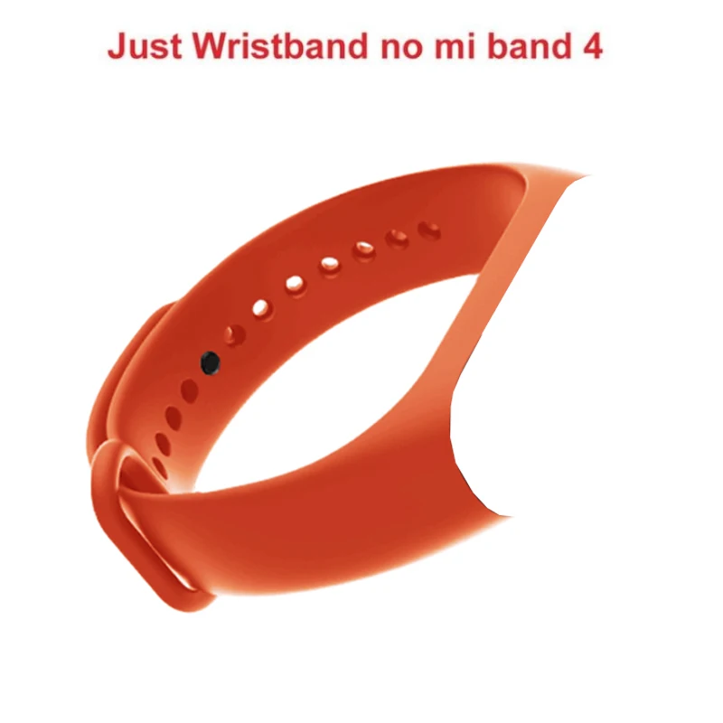 Xiaomi mi Band 4 новейший музыкальный Смарт mi band 4 браслет пульсометр фитнес 135 мАч цветной экран Bluetooth 5,0 - Цвет: Orange strap